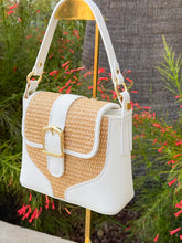 Load image into Gallery viewer, Josephine Raffia Shoulder Handbag | White
