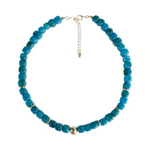 Load image into Gallery viewer, Anastasia Gemstone Necklace | Teal Blue

