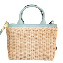 Charger l&#39;image dans la galerie, Charleston Rattan Handbag | Caribbean Blue
