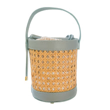 Cargar imagen en el visor de la galería, Monaco Rattan Bucket Handbag | Blue
