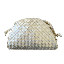Load image into Gallery viewer, Braided Metallic Clutch Handbag | Gold
