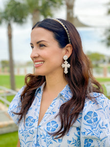 Paloma Easter Cross Earrings