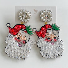 Load image into Gallery viewer, Vintage Red Hat Santa Earrings
