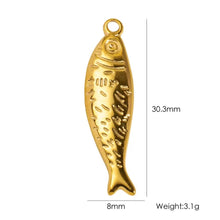 Load image into Gallery viewer, Fish Gold Charm Pendant | Medium 1 Inch

