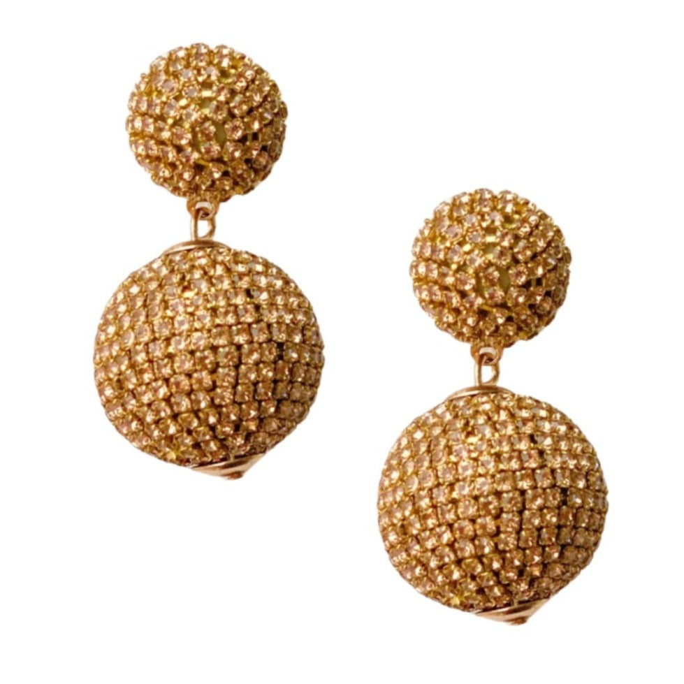Pave Lantern Earrings | Gold