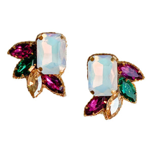 Jade Stud Earrings | Mardi Gras Edition