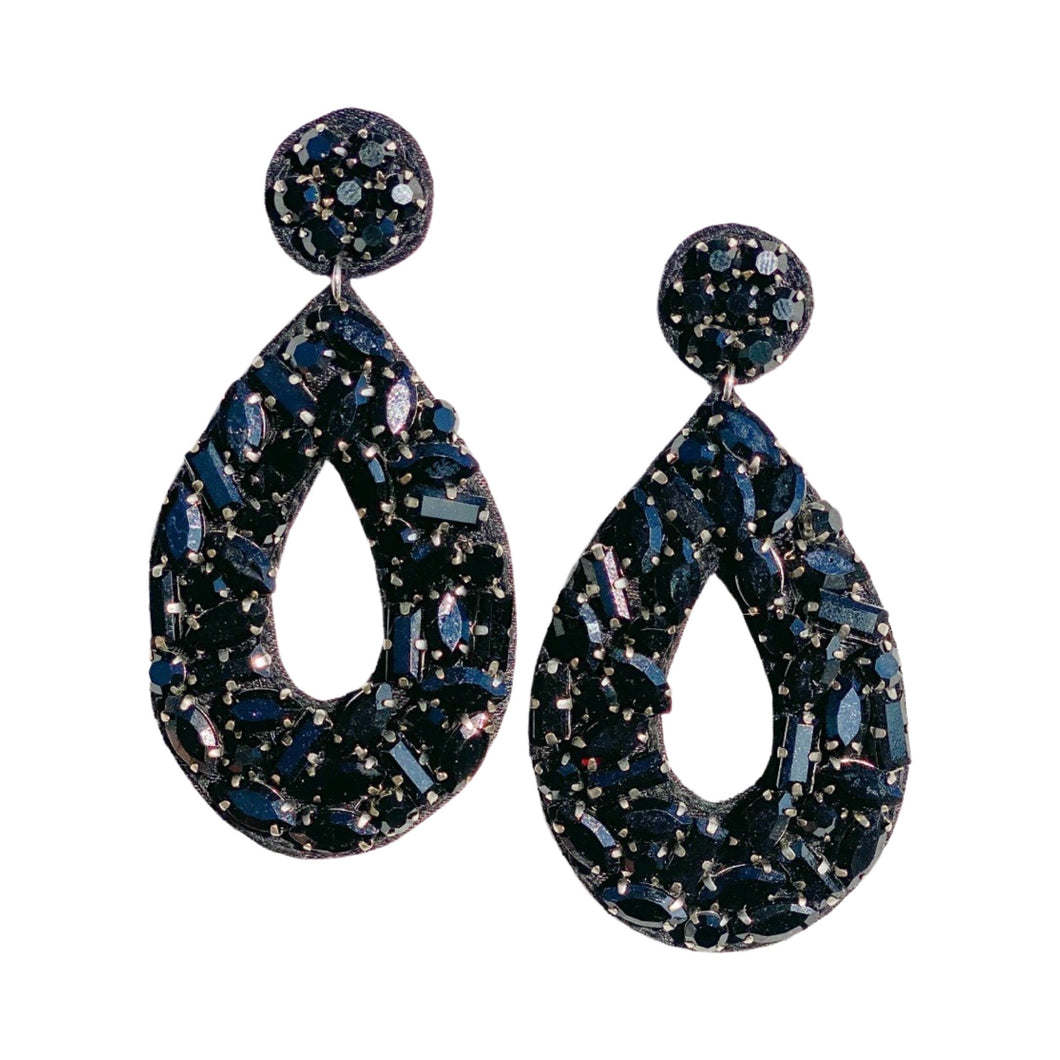 Juliet Drop Earrings | Black