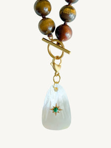 Mother of Pearl Pendant | Malachite Star