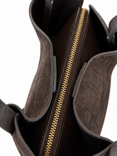 Charger l'image dans la galerie, Elena Croc-Embossed Suede Handbag Bag | Espresso
