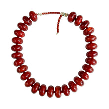 Load image into Gallery viewer, Rondelle Chunky Resin Bead Statement Necklace | Terracota
