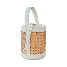 Load image into Gallery viewer, Monte-Carlo Cane Bucket Handbag | White
