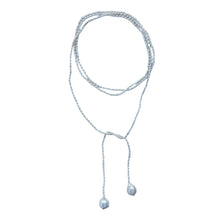 Load image into Gallery viewer, Isabella Semi-Precious Stone &amp; Baroque Pearl Wrap Necklace | Fresh Water Pearls
