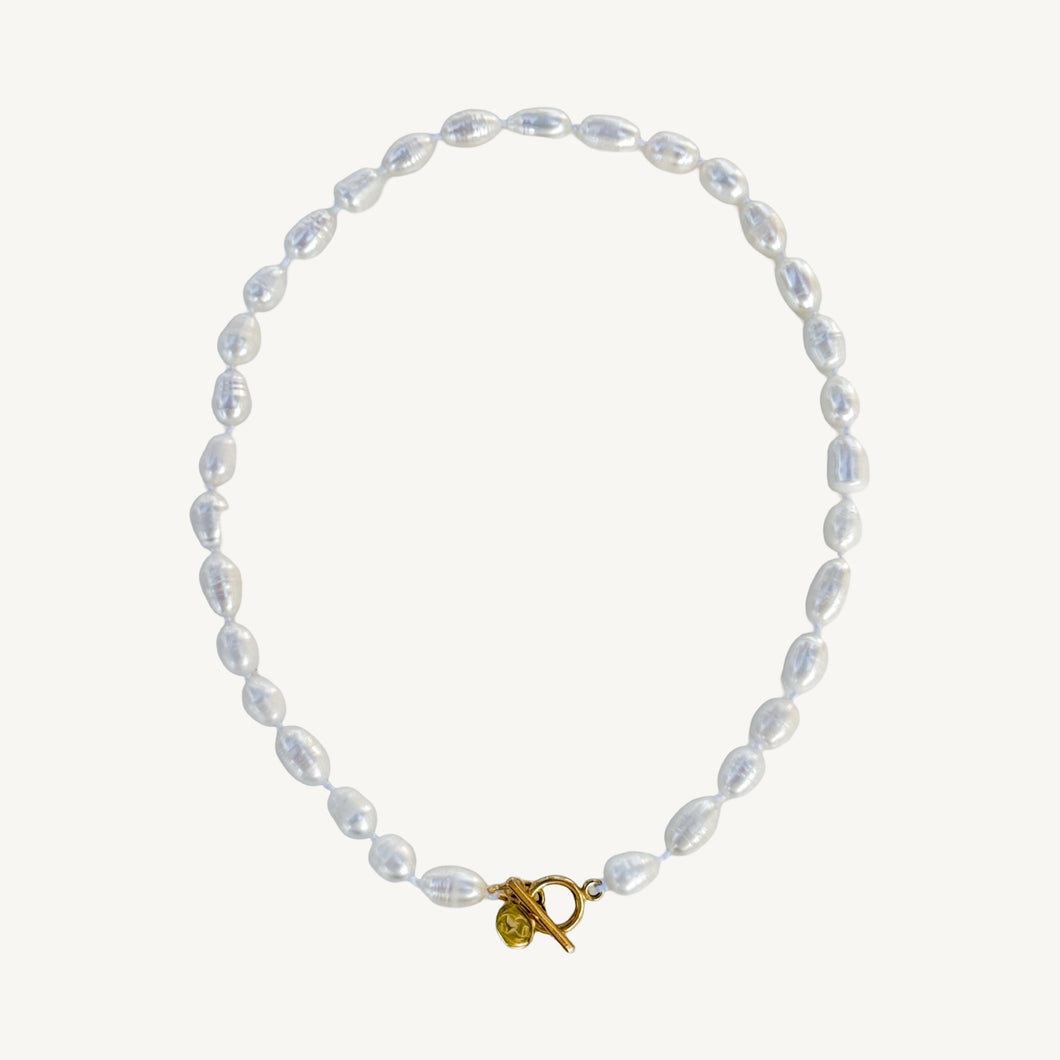 Fresh Water Pearls  Knotted Necklace