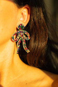 Coquette Embroidered Earrings | Multicolor