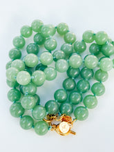 Load image into Gallery viewer, Green Aventurine Gemstone Knotted Necklace
