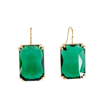 Load image into Gallery viewer, Evergreen Square Stone Earrings
