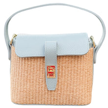 Load image into Gallery viewer, Kate Raffia Handbag | Light Blue
