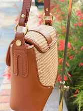 Load image into Gallery viewer, Josephine Raffia Shoulder Handbag | Brown
