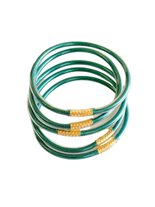 Glitter Jelly Bracelets | Green