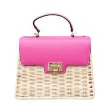 Load image into Gallery viewer, Cassis Rattan Handbag | Hot Pink
