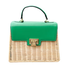Load image into Gallery viewer, Cassis Rattan Handbag | Green
