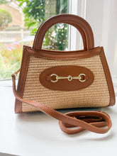 Charger l'image dans la galerie, Donatella Raffia &amp; Leather Top Handle Handbag
