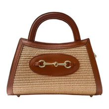 Charger l'image dans la galerie, Donatella Raffia &amp; Leather Top Handle Handbag
