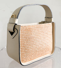 Load image into Gallery viewer, Caterina Raffia and Leather Handbag | Ivory
