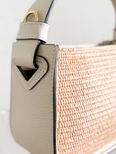 Load image into Gallery viewer, Caterina Raffia and Leather Handbag | Ivory
