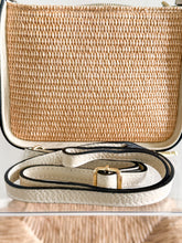 Load image into Gallery viewer, Caterina Raffia and Leather Handbag | Ivory
