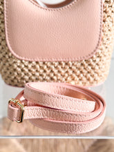 Load image into Gallery viewer, Arianna Raffia and Leather Handbag | Pink Blush
