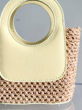 Load image into Gallery viewer, Arianna Raffia and Leather Handbag | Butter Yellow
