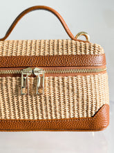 Load image into Gallery viewer, Vittoria Raffia Leather Handbag | Cognac
