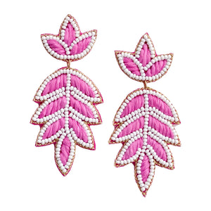 Lilly Raffia Earrings | Pink