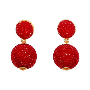 Lantern Lux Earrings | Holiday Red