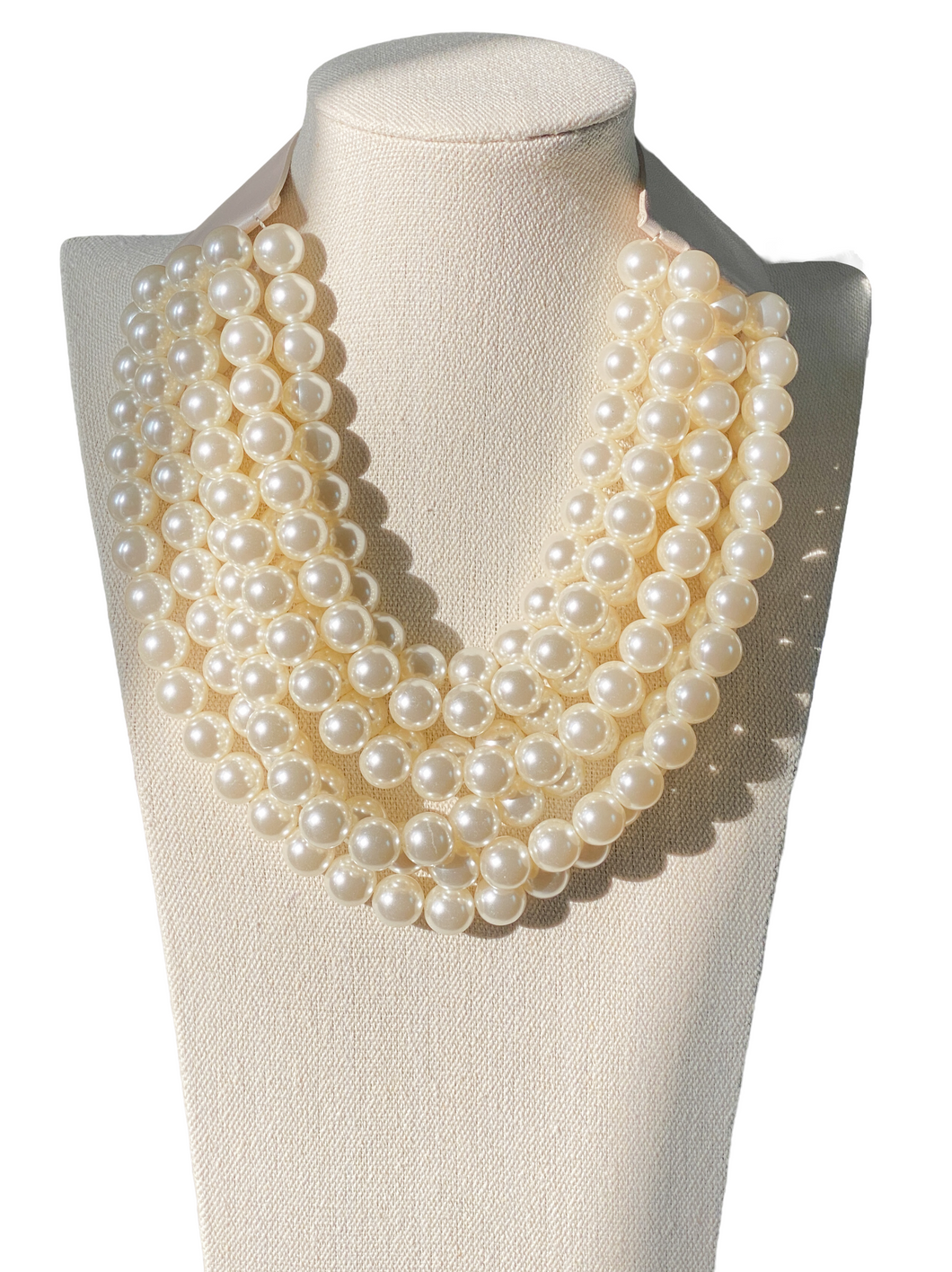 Shannan Beaded Layered Necklace | Pearls