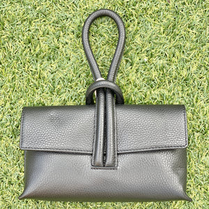 Wrist Leather Handbag | Black
