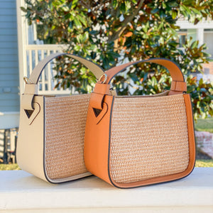 Marseille Raffia Handbag | Chestnut