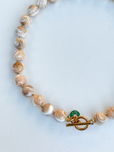 Load image into Gallery viewer, Mother of Pearl Knotted Gemstone Necklace
