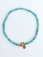 Load image into Gallery viewer, Amazonite Pebble  Knotted Gemstone Necklace
