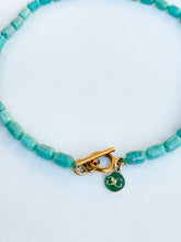 Load image into Gallery viewer, Amazonite Pebble  Knotted Gemstone Necklace
