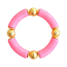 Load image into Gallery viewer, Acrylic Tube Beads Bracelet | Bubblegum
