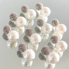 Load image into Gallery viewer, Celinè Pearl Pavé Stud Earrings
