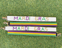 Load image into Gallery viewer, Mardi Gras Purse Strap | Stripes or MG words
