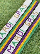 Load image into Gallery viewer, Mardi Gras Purse Strap | Stripes or MG words
