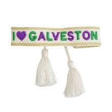 Load image into Gallery viewer, I Love Galveston Canva Tassel Bracelets By Sweet Caroline Collective
