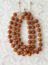 Load image into Gallery viewer, Caramel Resin Round Beads Short Necklace
