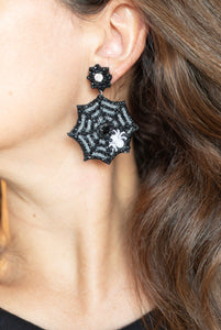 Spooky Spiderweb Halloween Earrings