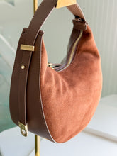 Load image into Gallery viewer, Genoa Suede and Leather Handbag | Cinnamon
