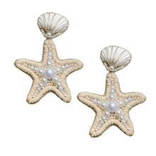 Load image into Gallery viewer, Starfish Seashell Earrings
